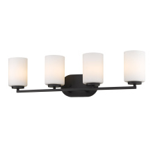 Golden 2243-BA4 BLK-OP - Golden Lighting Manhattan 4-light Vanity in Matte Black